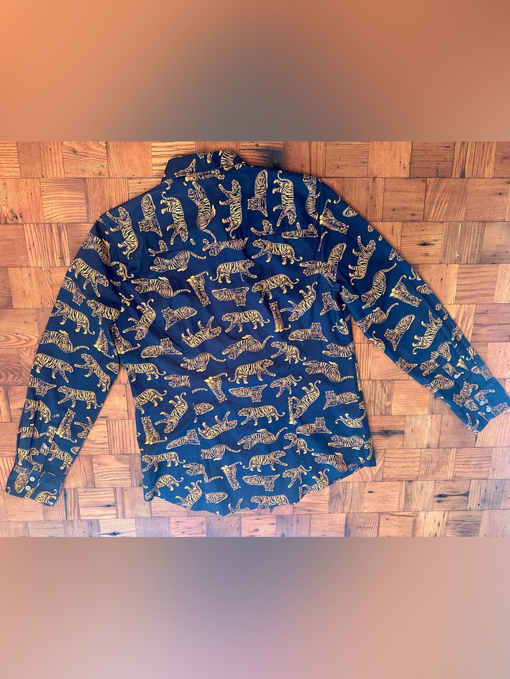 J.CREW Tiger Print Cotton Button-Down Shirt. Signature Fit. - Picture 5 of 8